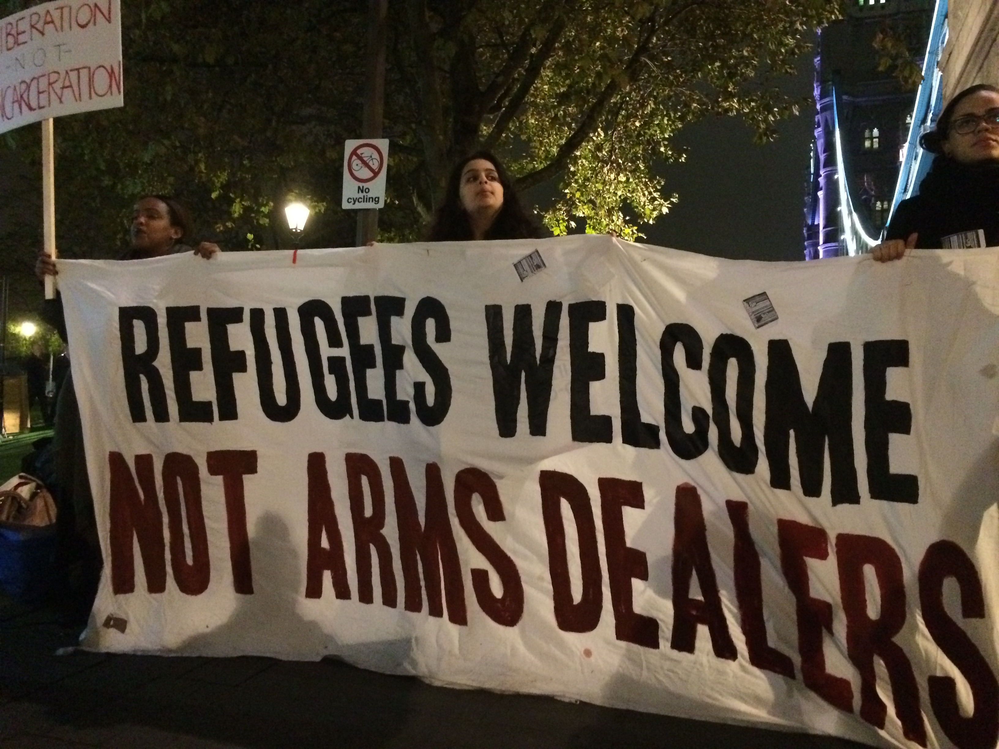 "Refugees Welcome Not Arms Dealers" Detention and Security Summit in November